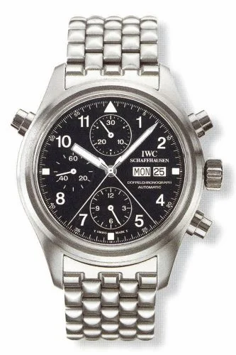 IWC Pilot's Watch Doppelchronograph Stainless Steel / Black / German / Bracelet IW3711-17 (IW371117)
